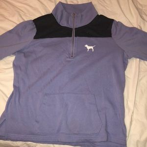 Gray and Purple Half Zip up Pink by VS sweatshirt